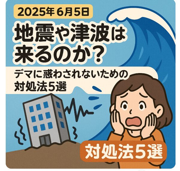 【2025年6月5日】地震や津波は来るのか？デマに惑わされないための対処法5選！